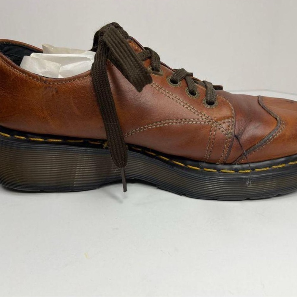 Dr Martens Platform Oxford Shoes Brown UK 7 RARE 0200229618 US sz‎ 7.5 - Picture 4 of 7